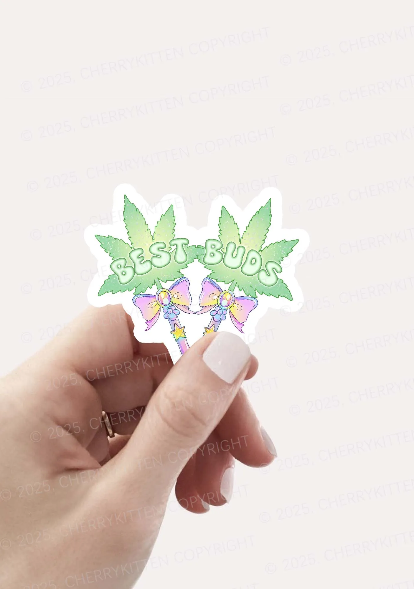 Best Buds 1Pc Y2K Sticker Cherrykitten