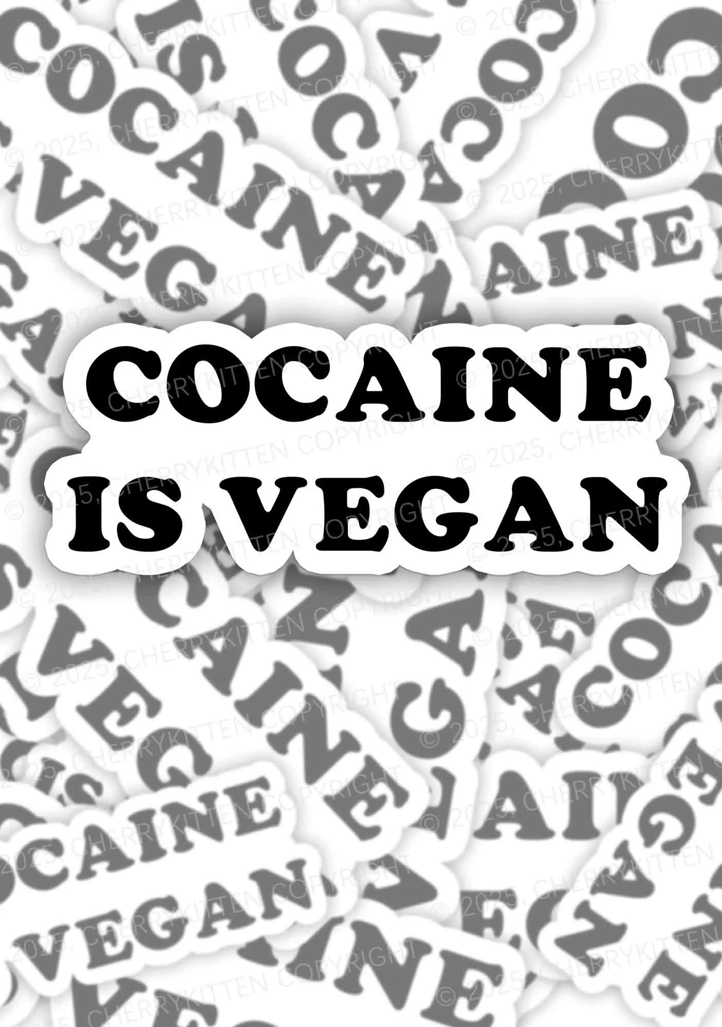 Cola Is Vegan 1Pc Y2K Sticker Cherrykitten