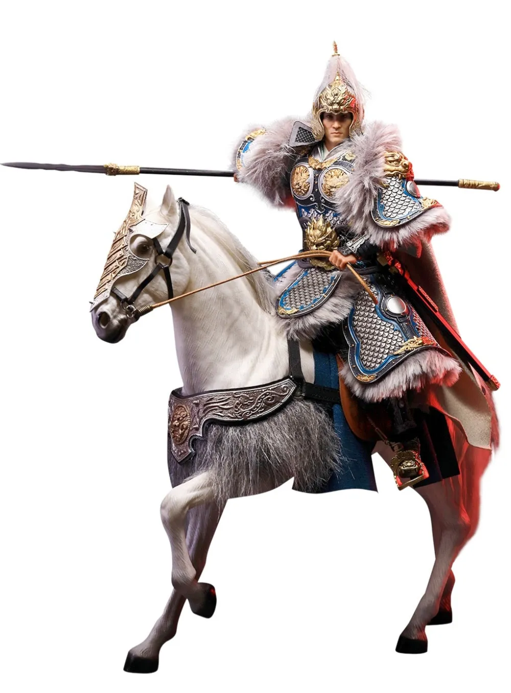 HiPlay 303TOYS Action Figure Full Set: Three Kingdoms On Plam - Ma Chao, Mengqi with Horse, Male
