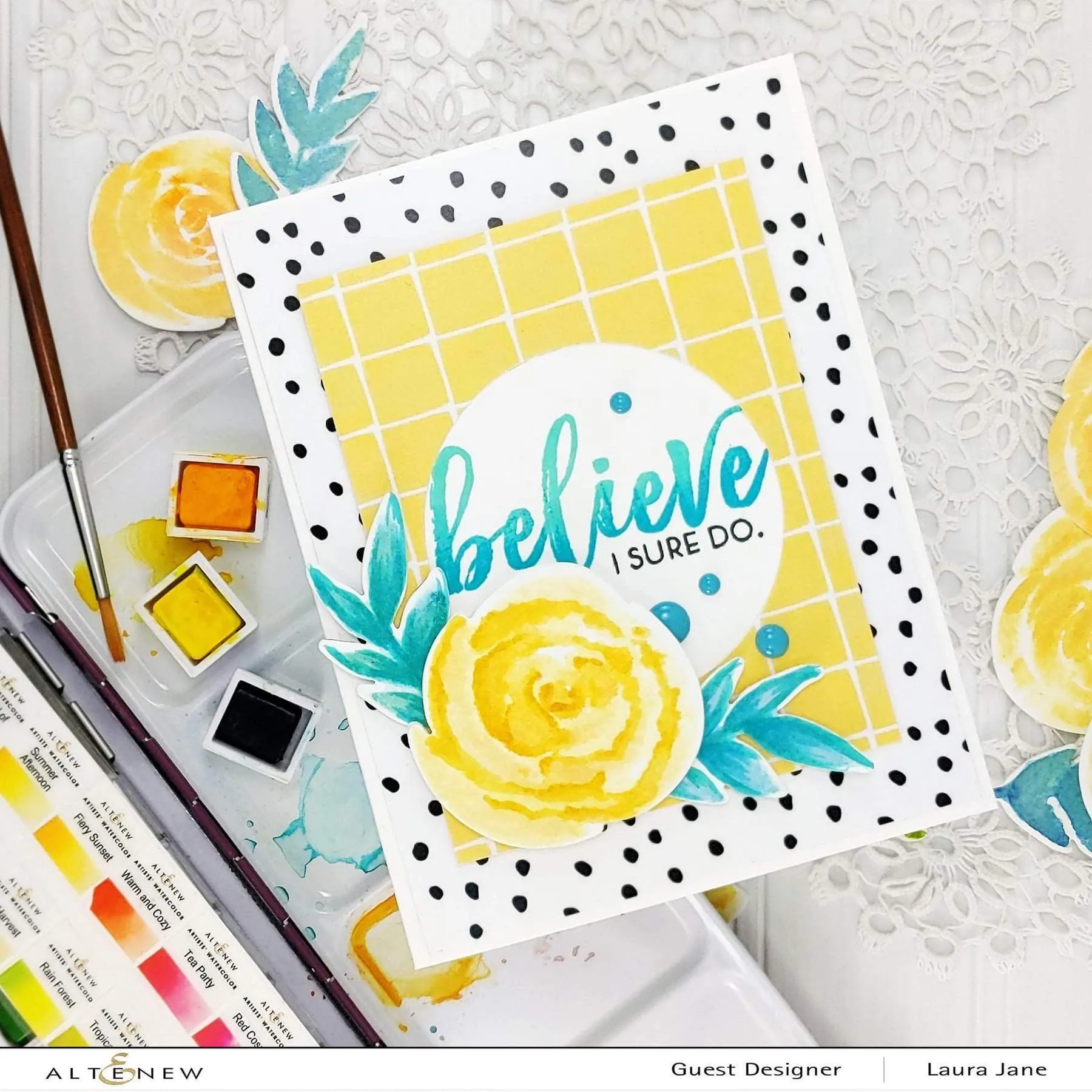 Watercolor Stamped Images Class
